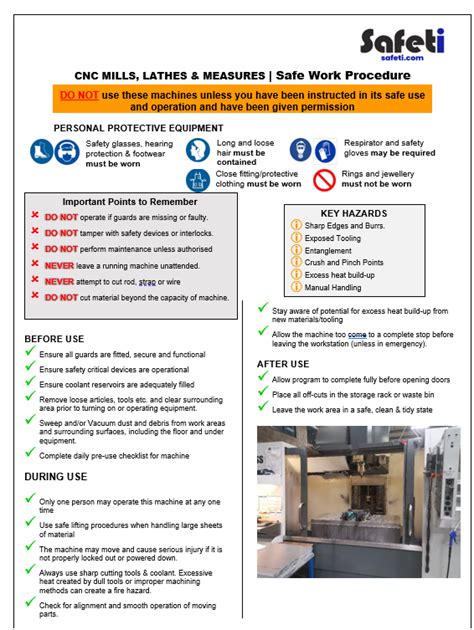 cnc machine safety procedures|milling machine hazards and risks.